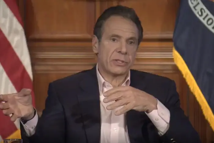 Governor Andrew Cuomo at a press briefing April 26th.